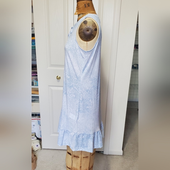 Michael Kors blue paisley dress size L - Picture 4 of 12